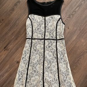 Black and white lace corset style dress
